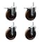 Service Caster 5 Inch High Temp Phenolic 58 Inch Stem Caster Set 2 Total Lock Brakes SCC-TSTTL20S514-PHRHT-58212-2-S-2 - alternate 1